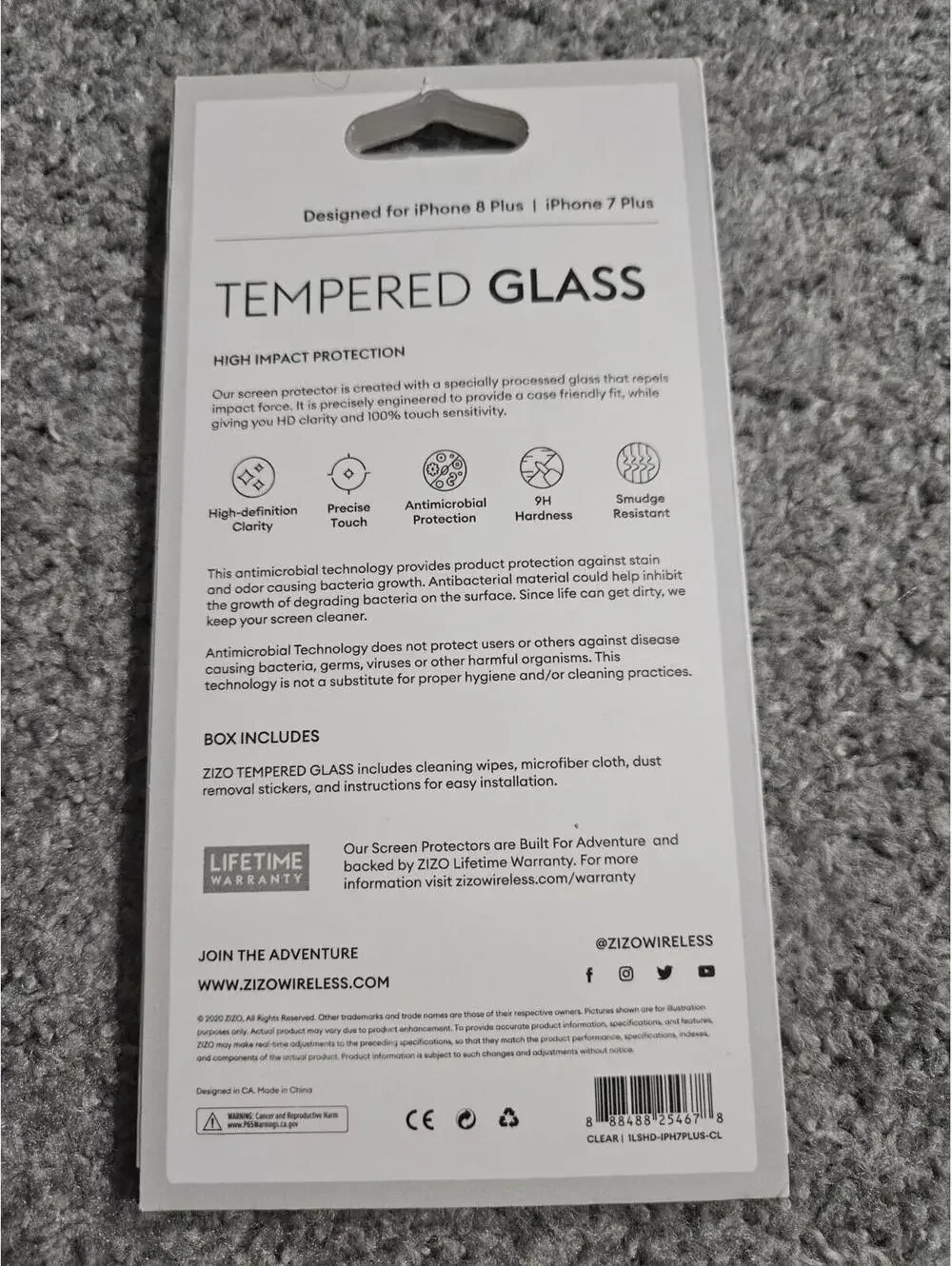 Screen Protector For Apple Iphone 8 Plus And 7 Plus Zizo